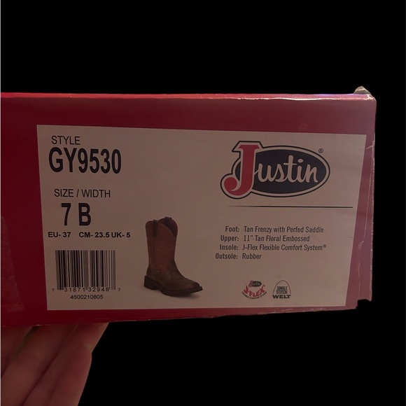 Justin Boots Women’s Cowboy Boots Size 7B - Picture 5 of 5